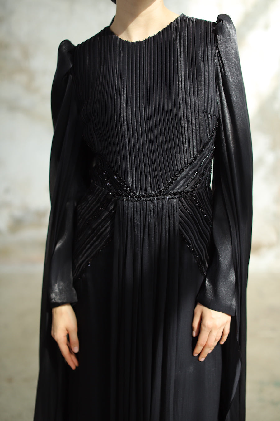 Robe de soirée scintillante couleur cuivre