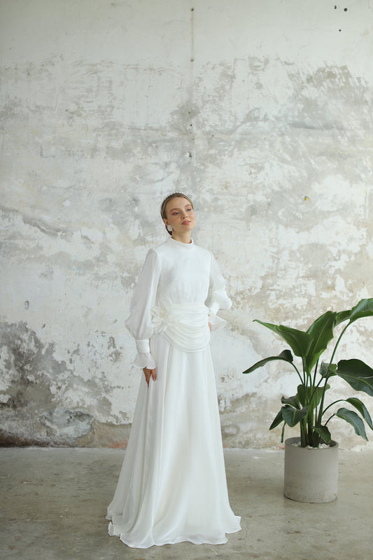 Robe de soirée scintillante couleur cuivre