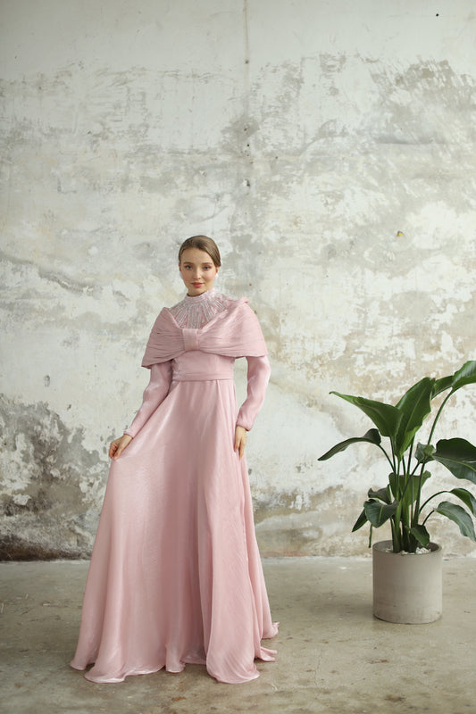 Etol Detaylı Pudra Elbise