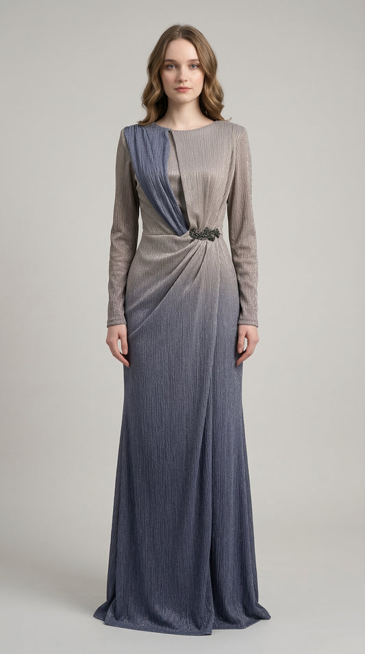 LUMIA – Modern Kesimli, Bel Detaylı, Şık Davet Elbisesi_42