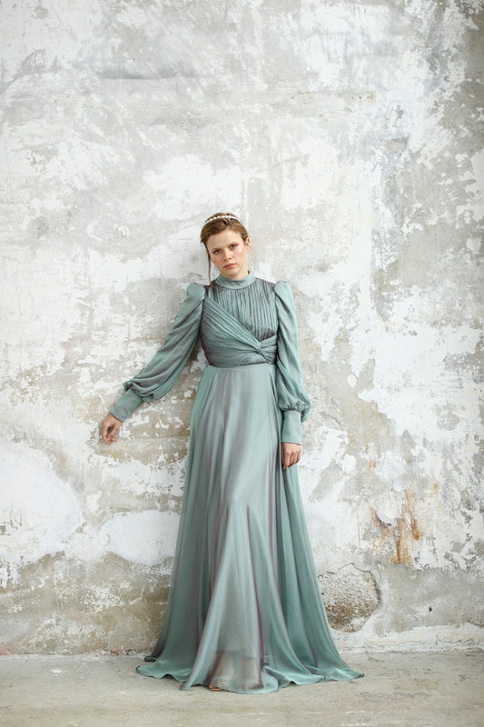 Mint Şifon Linda Dress 2024