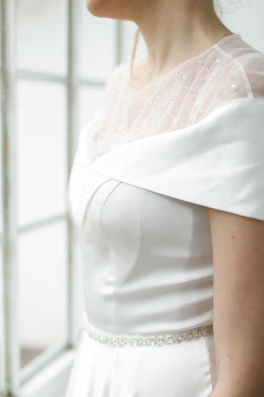 Robe de soirée scintillante couleur cuivre