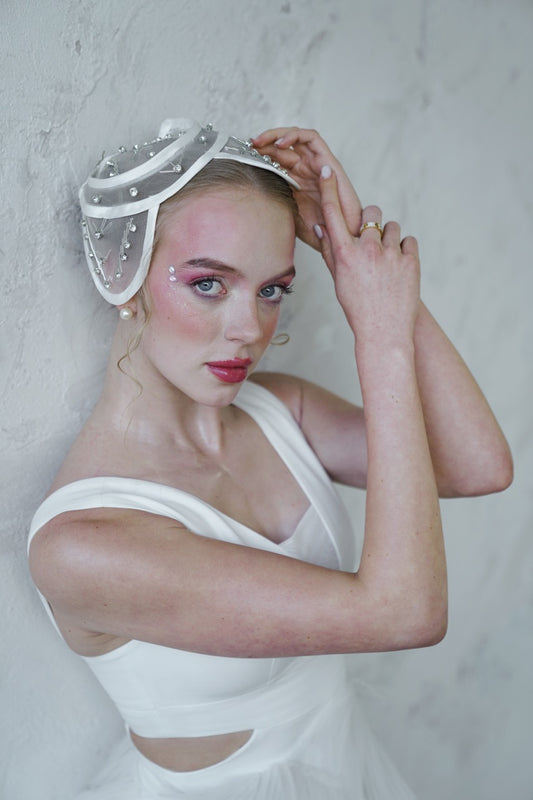 İşlemeli Nikah Şapkası