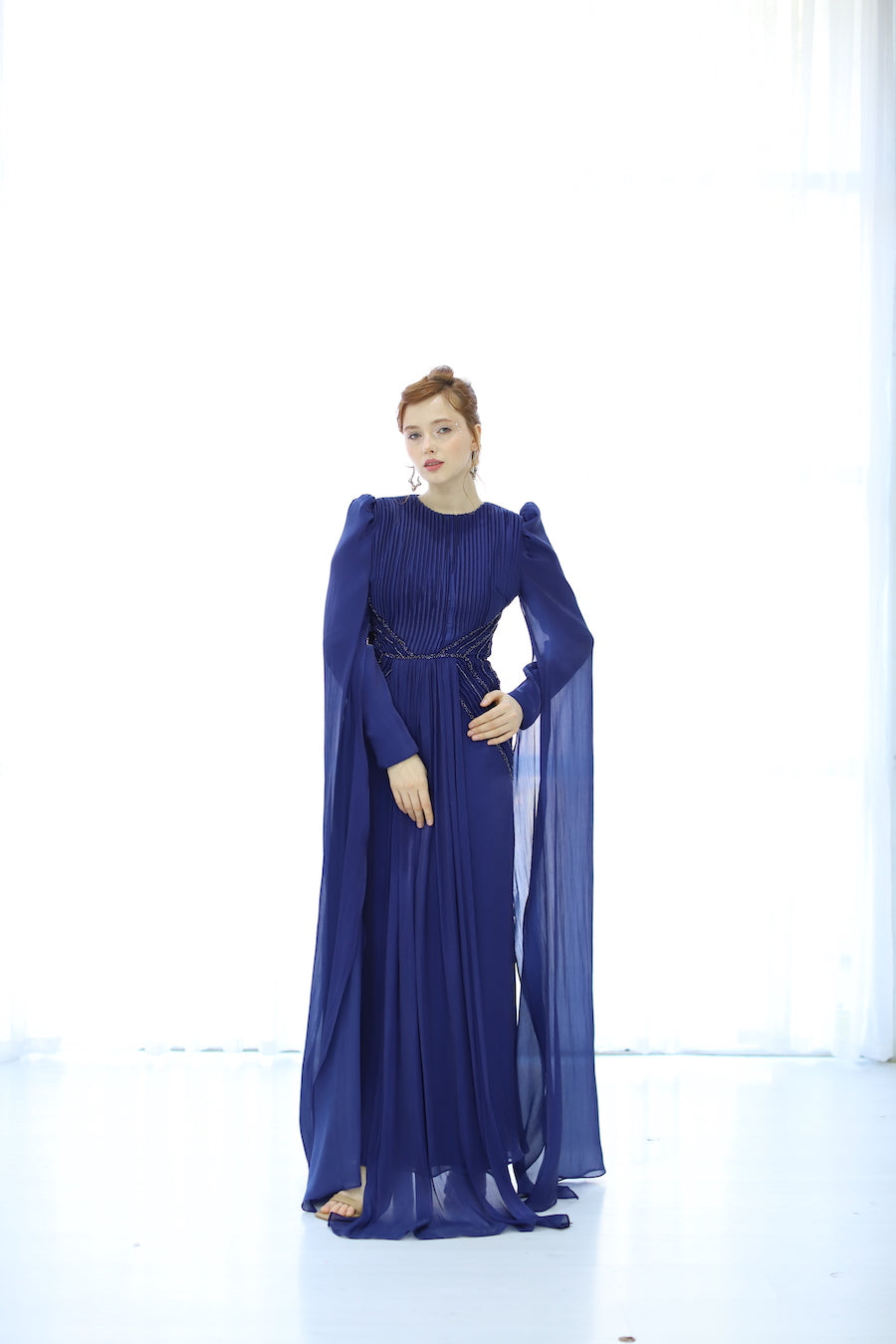 Kupferfarbenes funkelndes Abendkleid