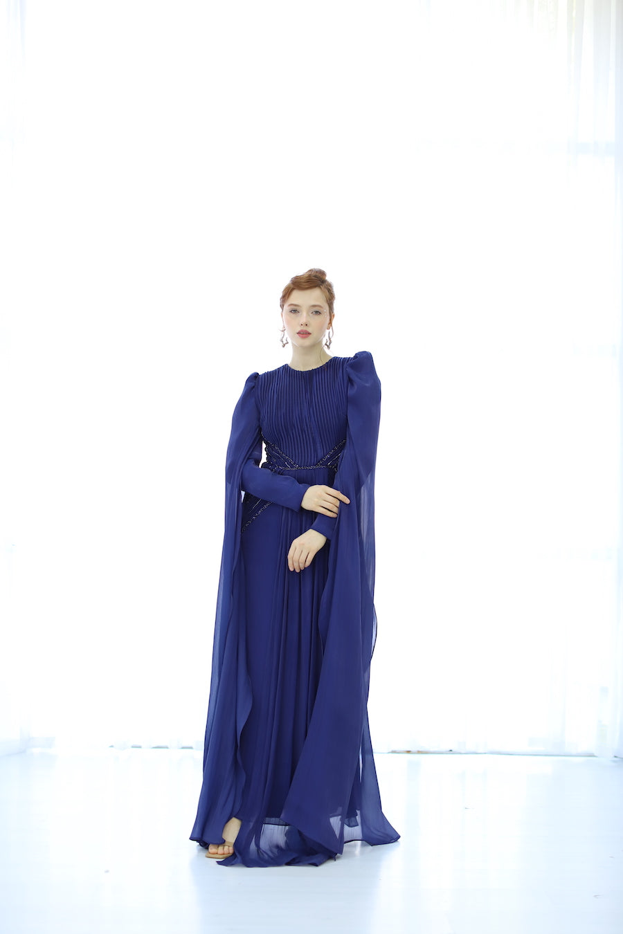 Kupferfarbenes funkelndes Abendkleid