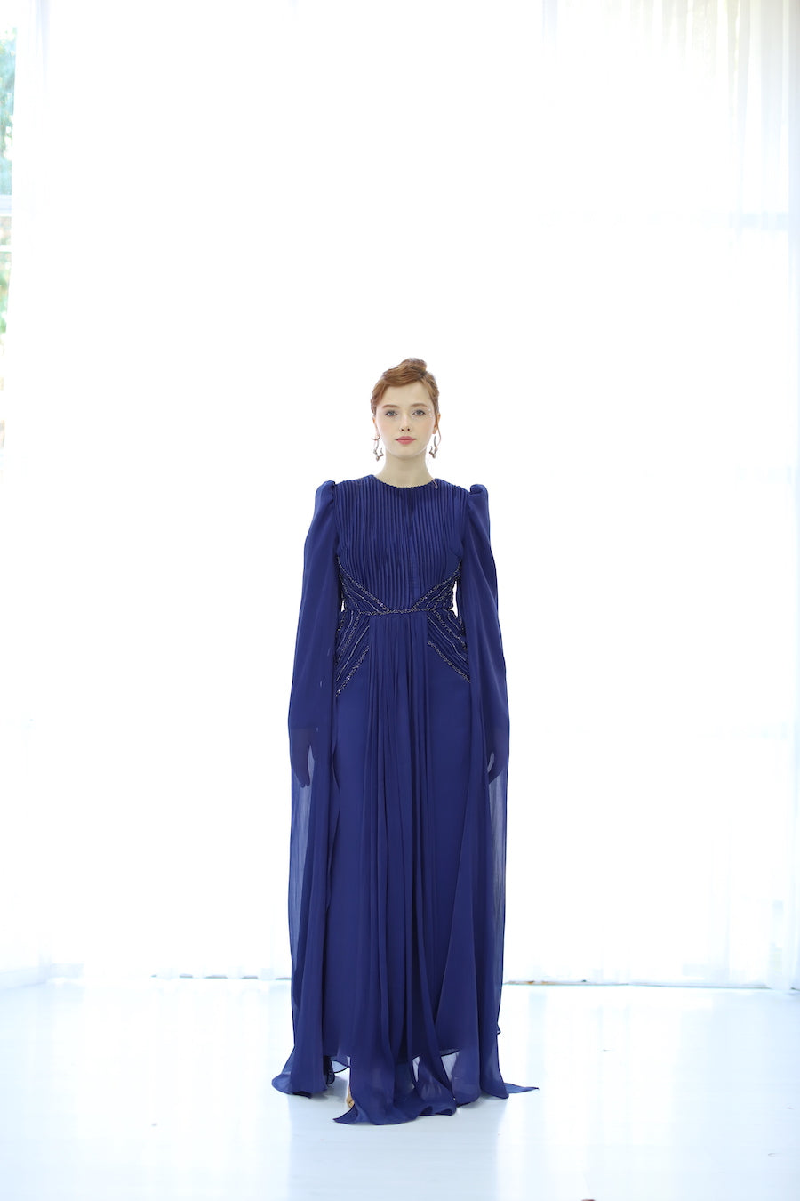 Kupferfarbenes funkelndes Abendkleid