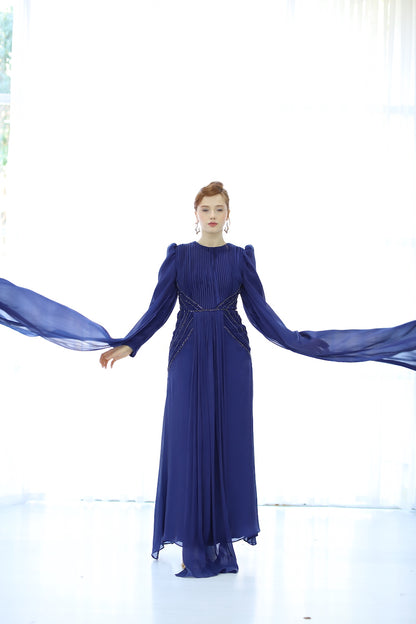 Kupferfarbenes funkelndes Abendkleid