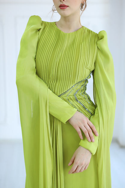 Copper Color Sparkling Evening Dress