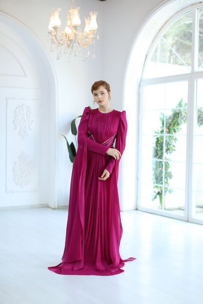 Kupferfarbenes funkelndes Abendkleid