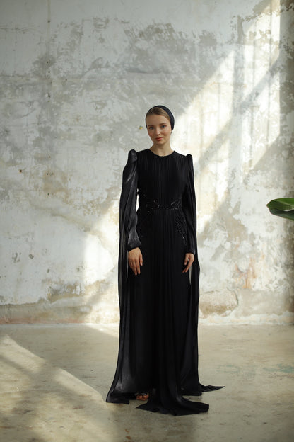 Robe de soirée scintillante couleur cuivre