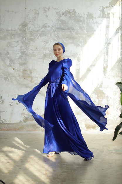 Kupferfarbenes funkelndes Abendkleid