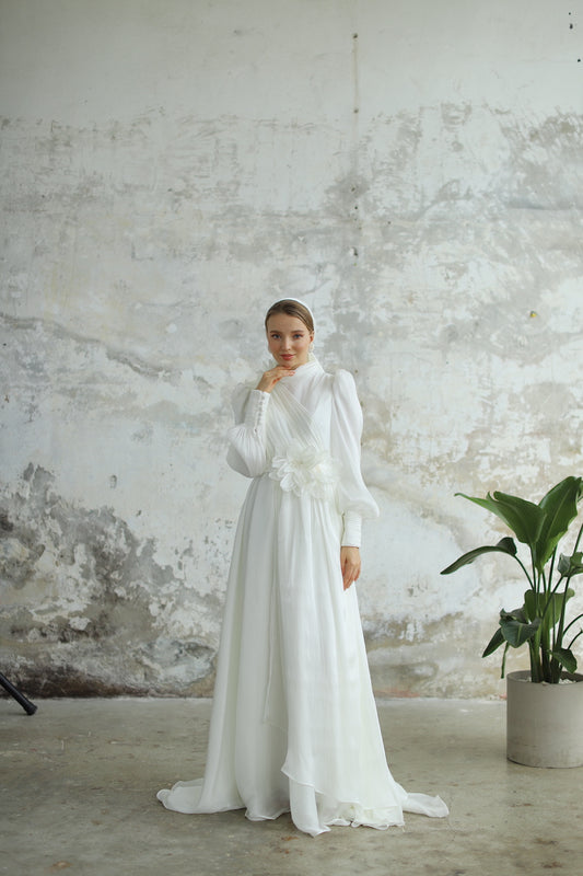 Robe de soirée scintillante couleur cuivre