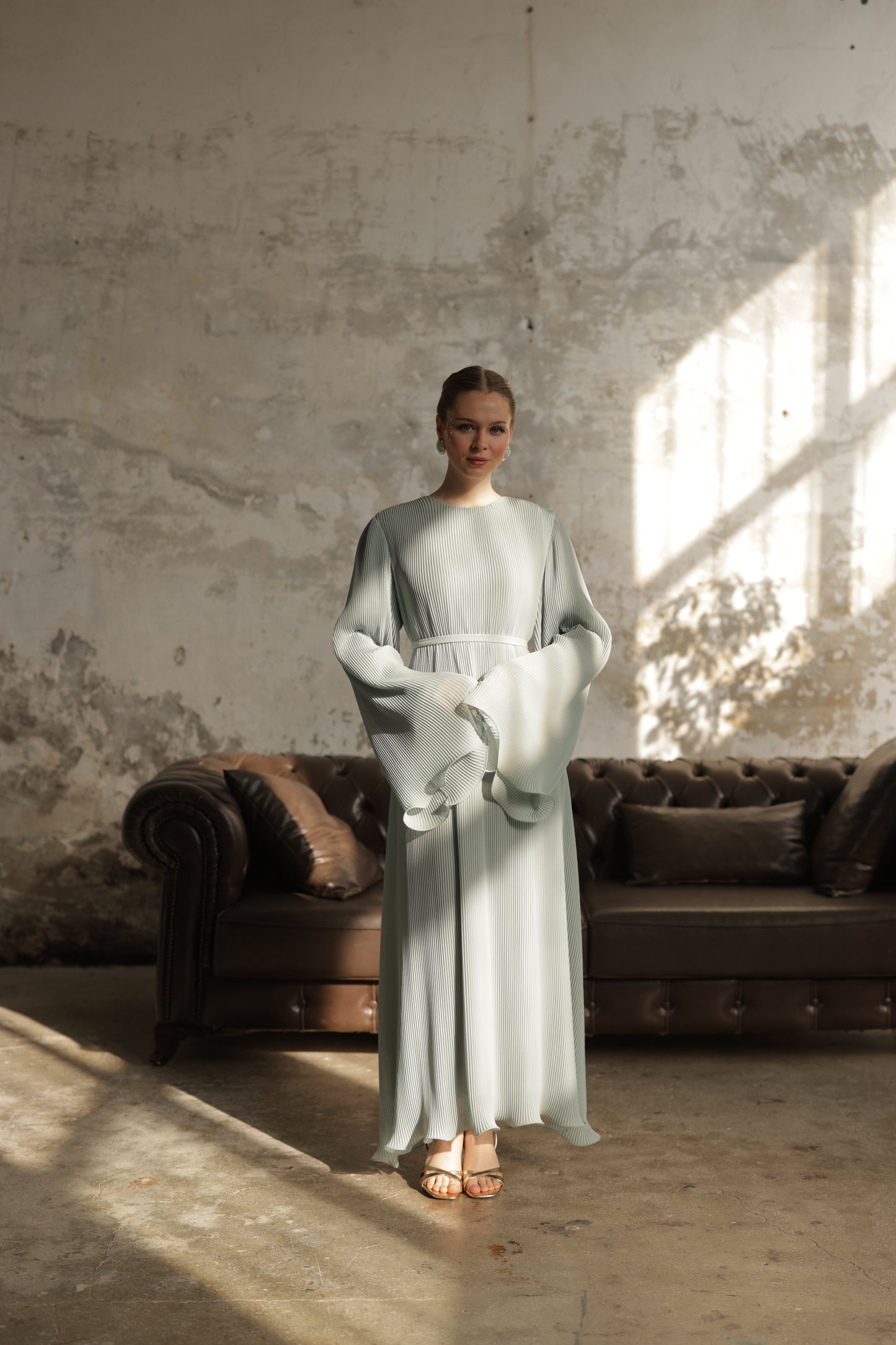 Piliseli Elbise Mint