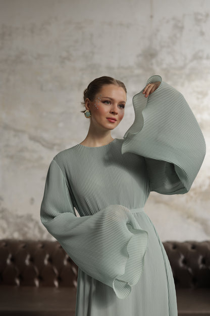Piliseli Elbise Mint