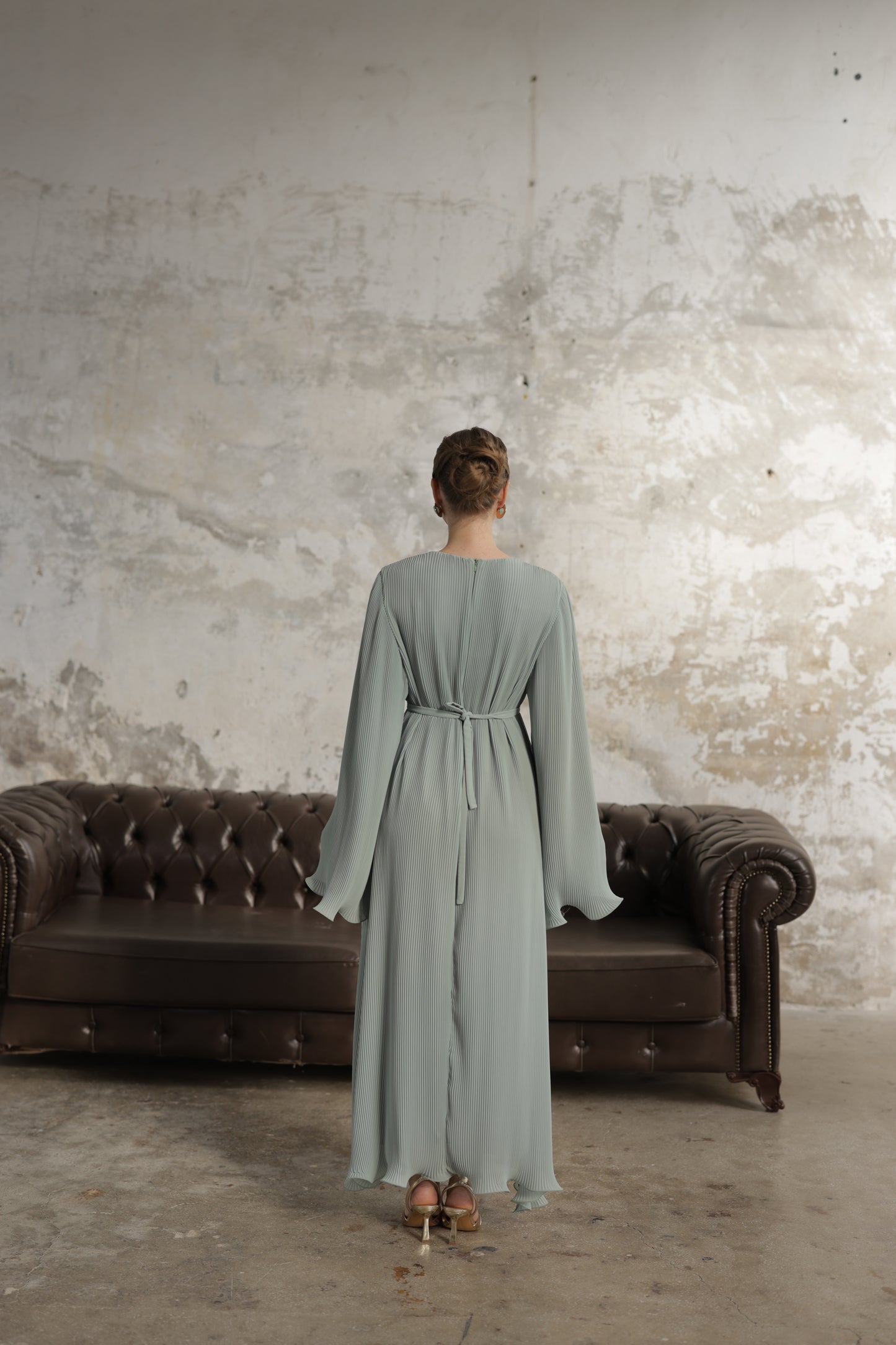 Piliseli Elbise Mint