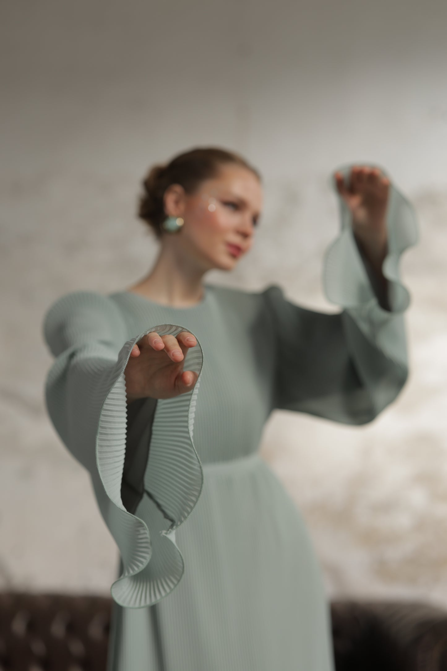 Piliseli Elbise Mint