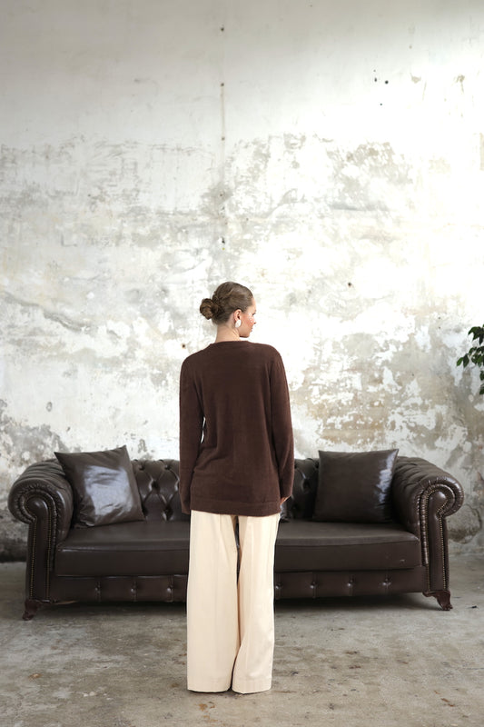 Yumoş Kazak Kahve Rengi