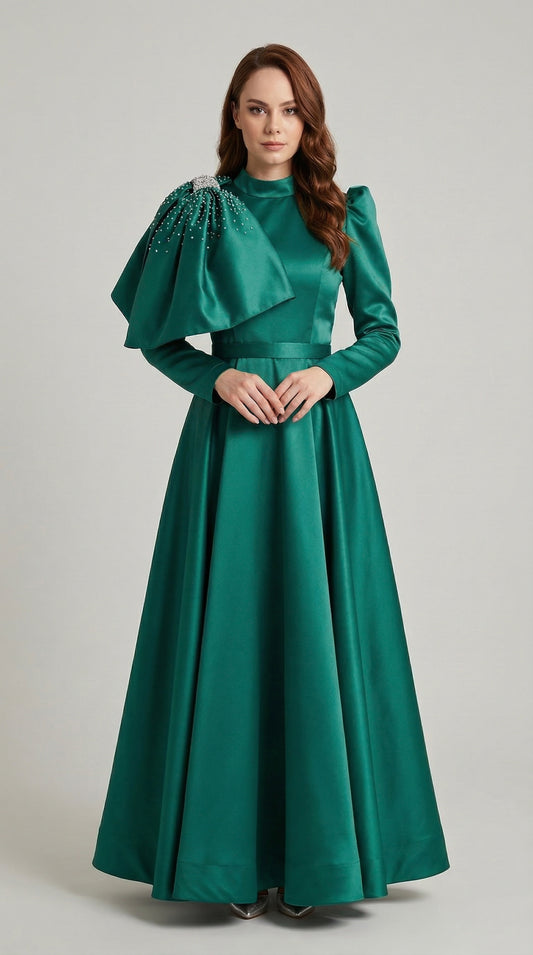 Smaragd Fiona Islamische Kleidung Abendkleid