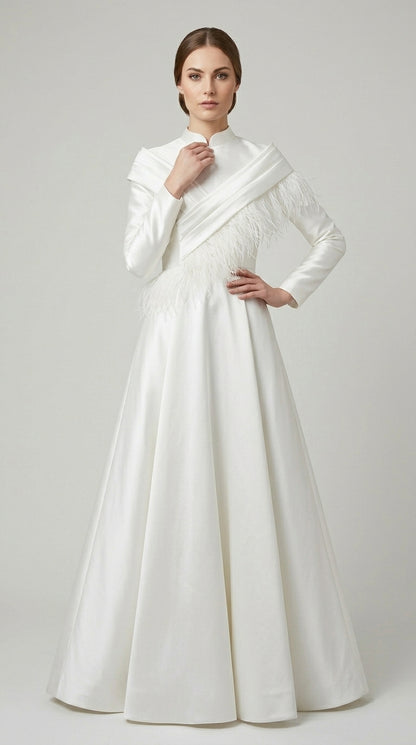 Marineblaues otrisches islamisches Kleidungs-Abendkleid