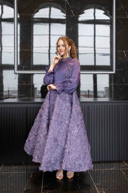 שמלת ערב פריז בצבע בז'