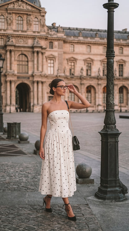 Étoile Straplez Midi Elbise-26007