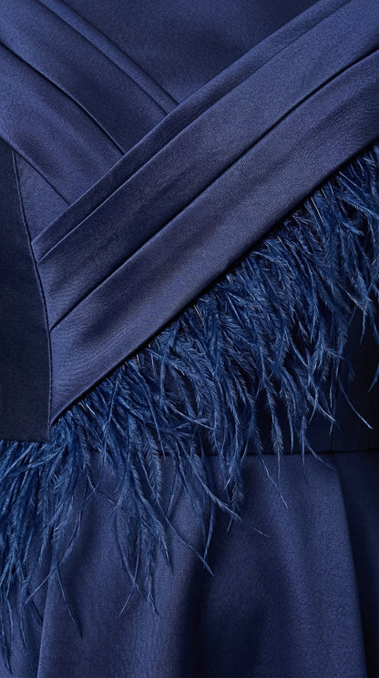 Marineblaues otrisches islamisches Kleidungs-Abendkleid