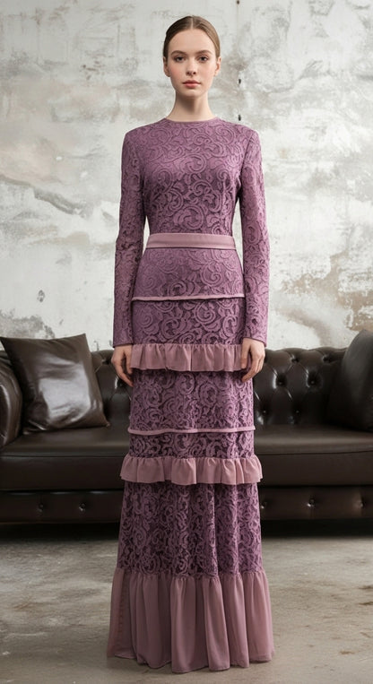 Püskül Pelerinli ve Puantiye Detaylı Balık Model Tasarım Abiye_32