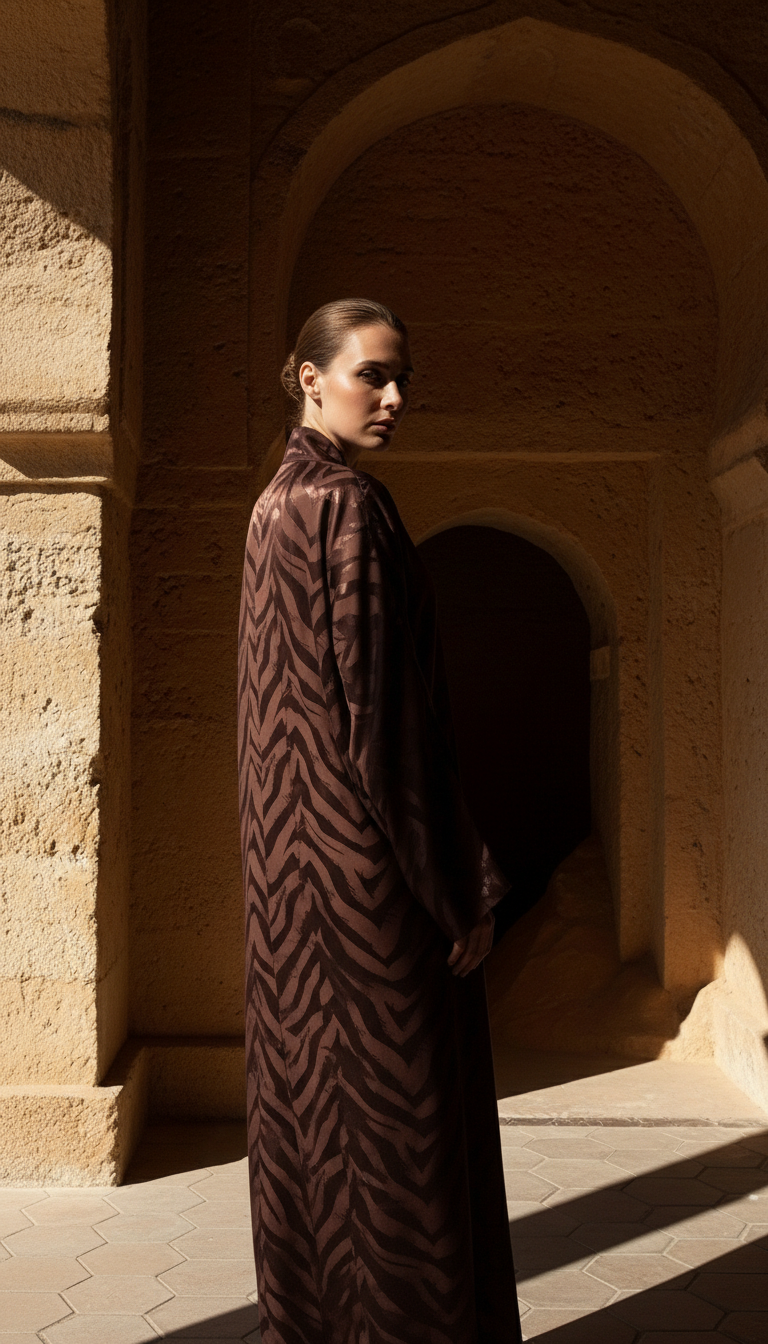 Sahra Noir Kimono Abaya – 26621