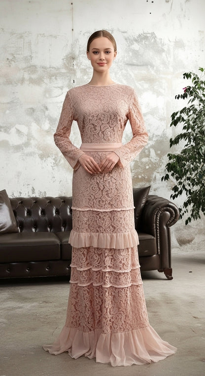 Püskül Pelerinli ve Puantiye Detaylı Balık Model Tasarım Abiye_32