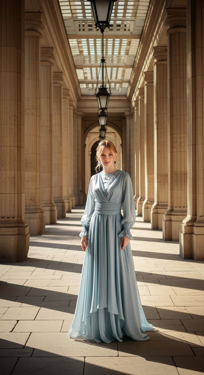 Minze Meerjungfrau Abendkleid