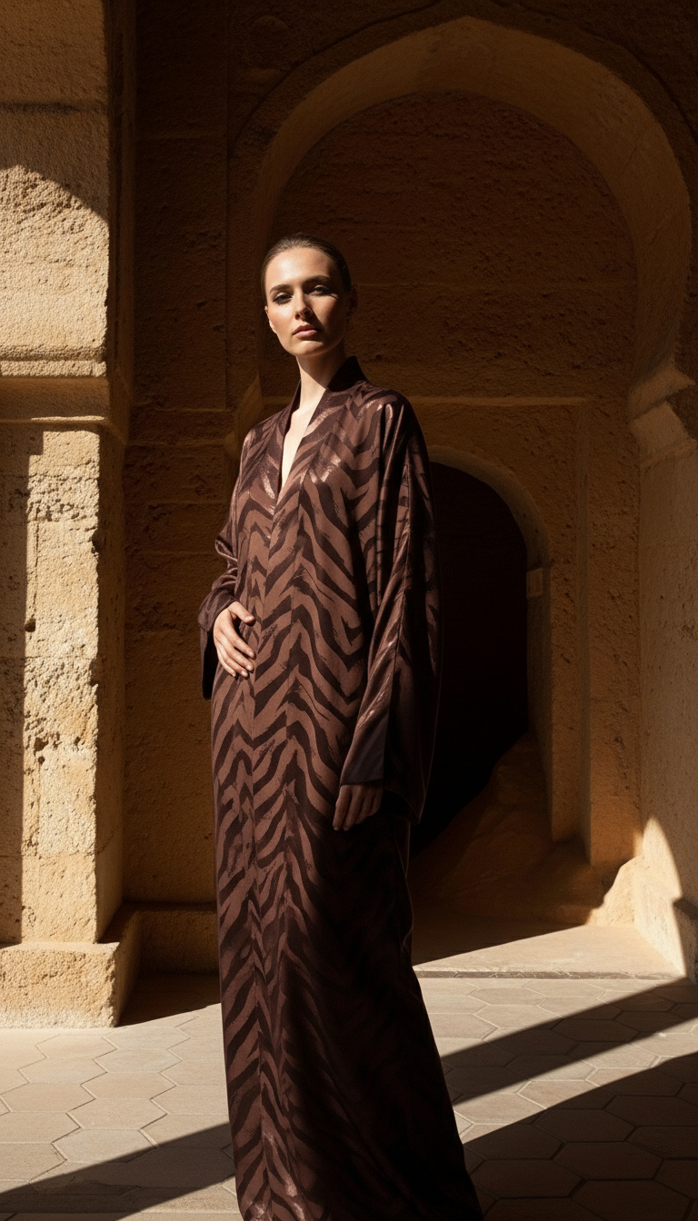 Sahra Noir Kimono Abaya – 26621