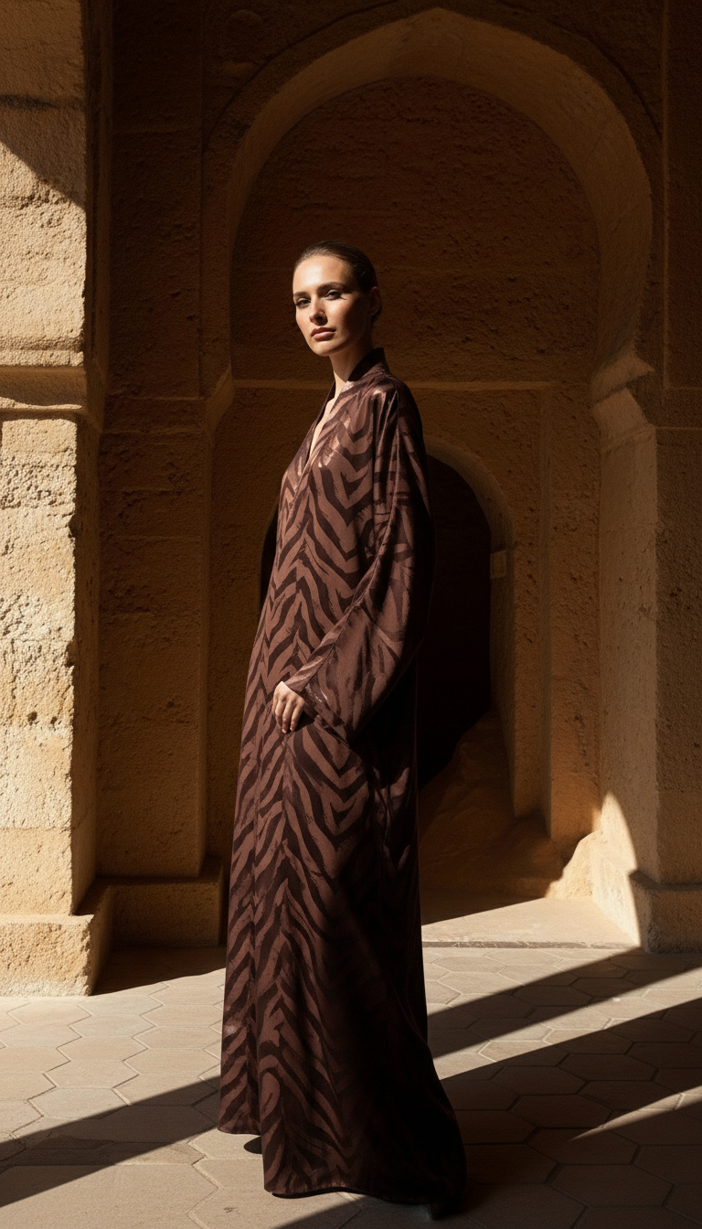 Sahra Noir Kimono Abaya – 26621