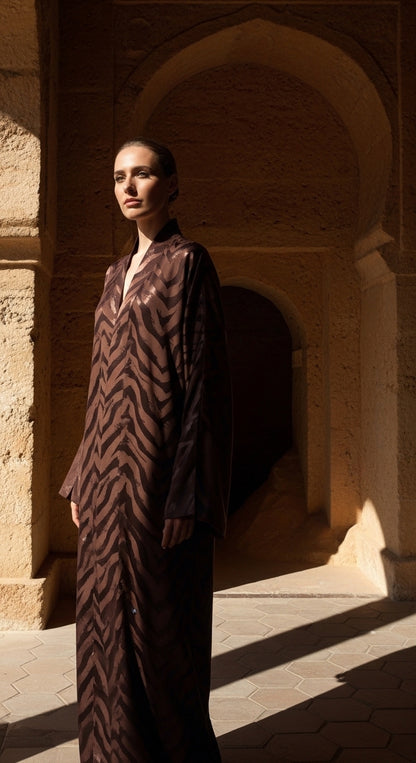 Sahra Noir Kimono Abaya – 26621