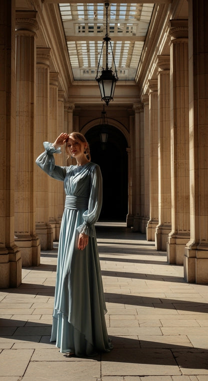 Minze Meerjungfrau Abendkleid