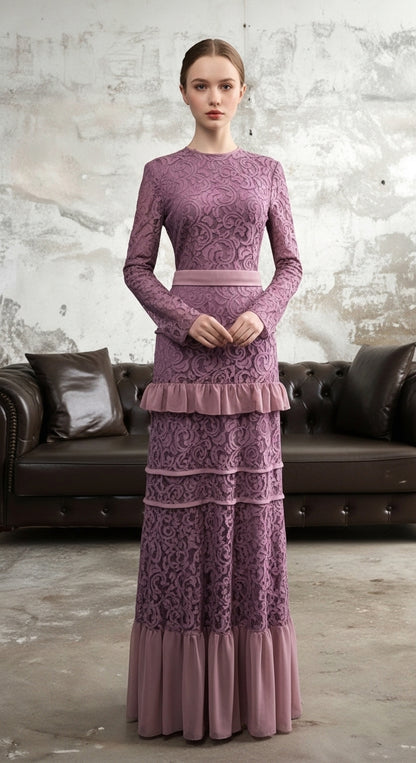 Püskül Pelerinli ve Puantiye Detaylı Balık Model Tasarım Abiye_32