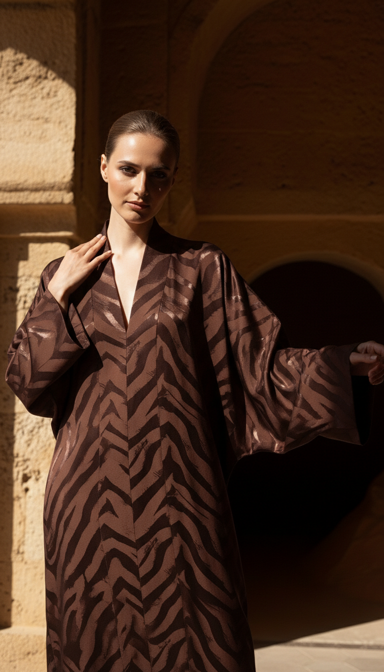 Sahra Noir Kimono Abaya – 26621