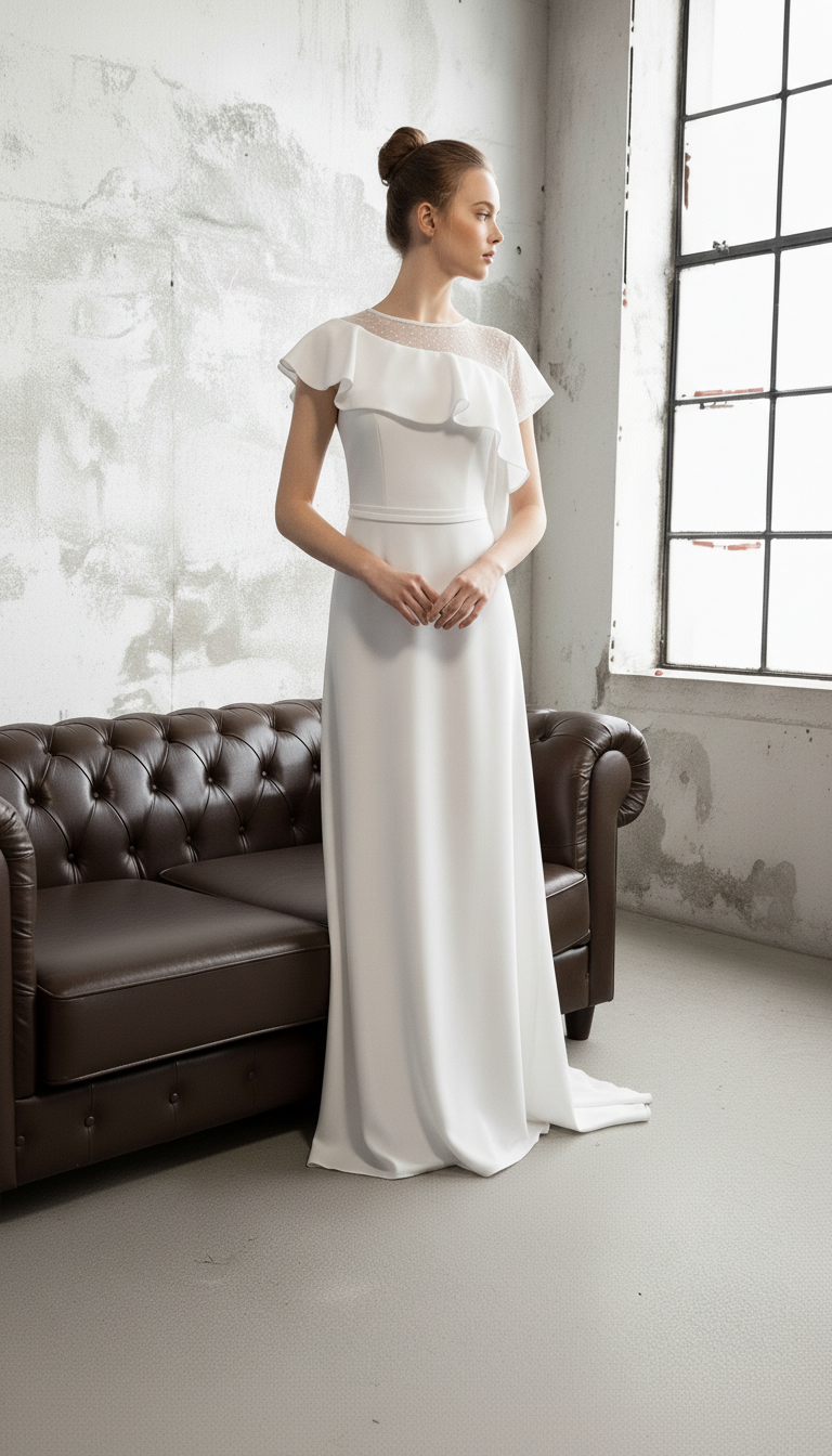 Omuz Volanlı Özel Tasarım Abiye Elbise_50