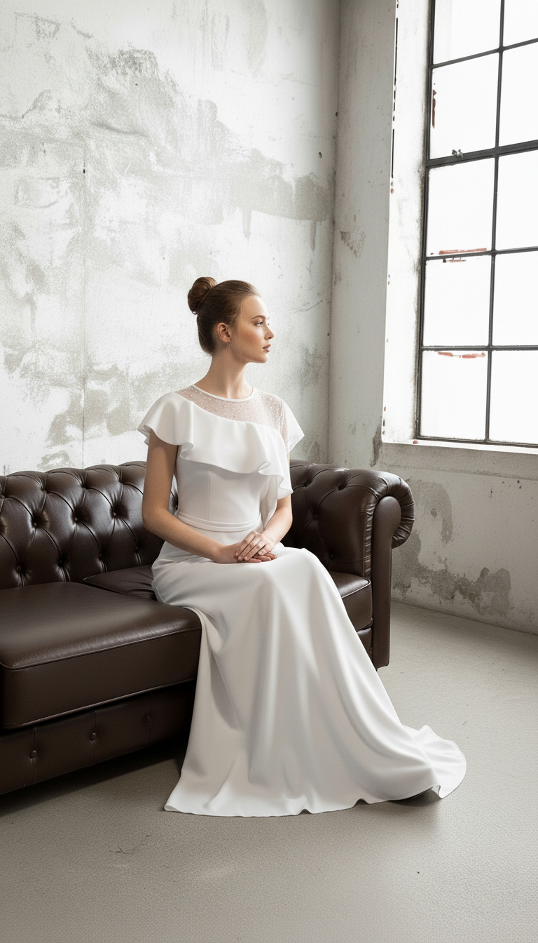 Omuz Volanlı Özel Tasarım Abiye Elbise_50