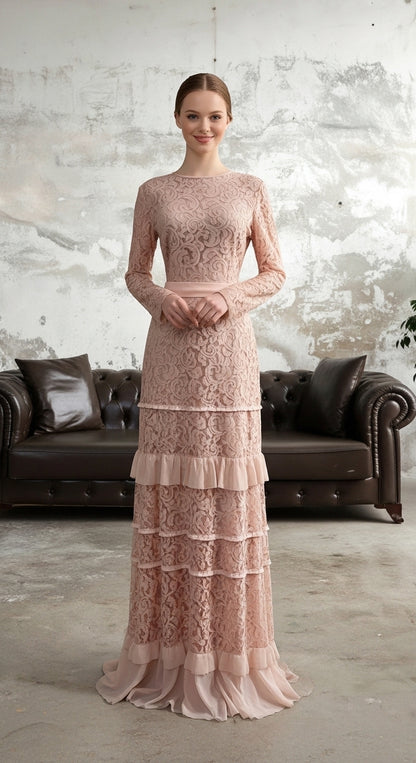 Püskül Pelerinli ve Puantiye Detaylı Balık Model Tasarım Abiye_32