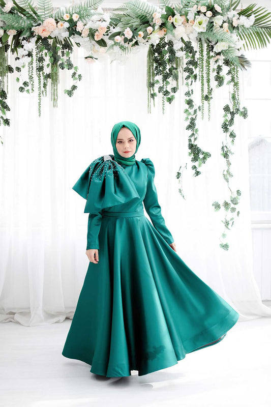 Zümrüt Fiona Tesettür Abiye Minel Aşk