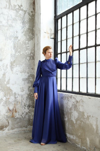 Kupferfarbenes funkelndes Abendkleid