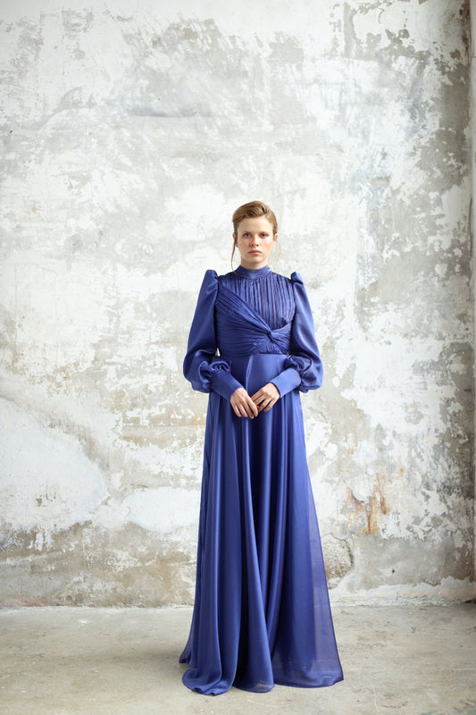 Elektrik Mavisi Şifon Linda Dress 2024