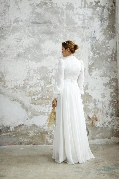 Ekru Şifon Linda Dress 2024