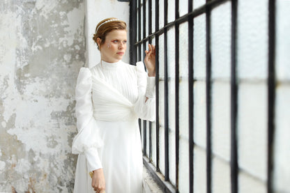 Ekru Şifon Linda Dress 2024