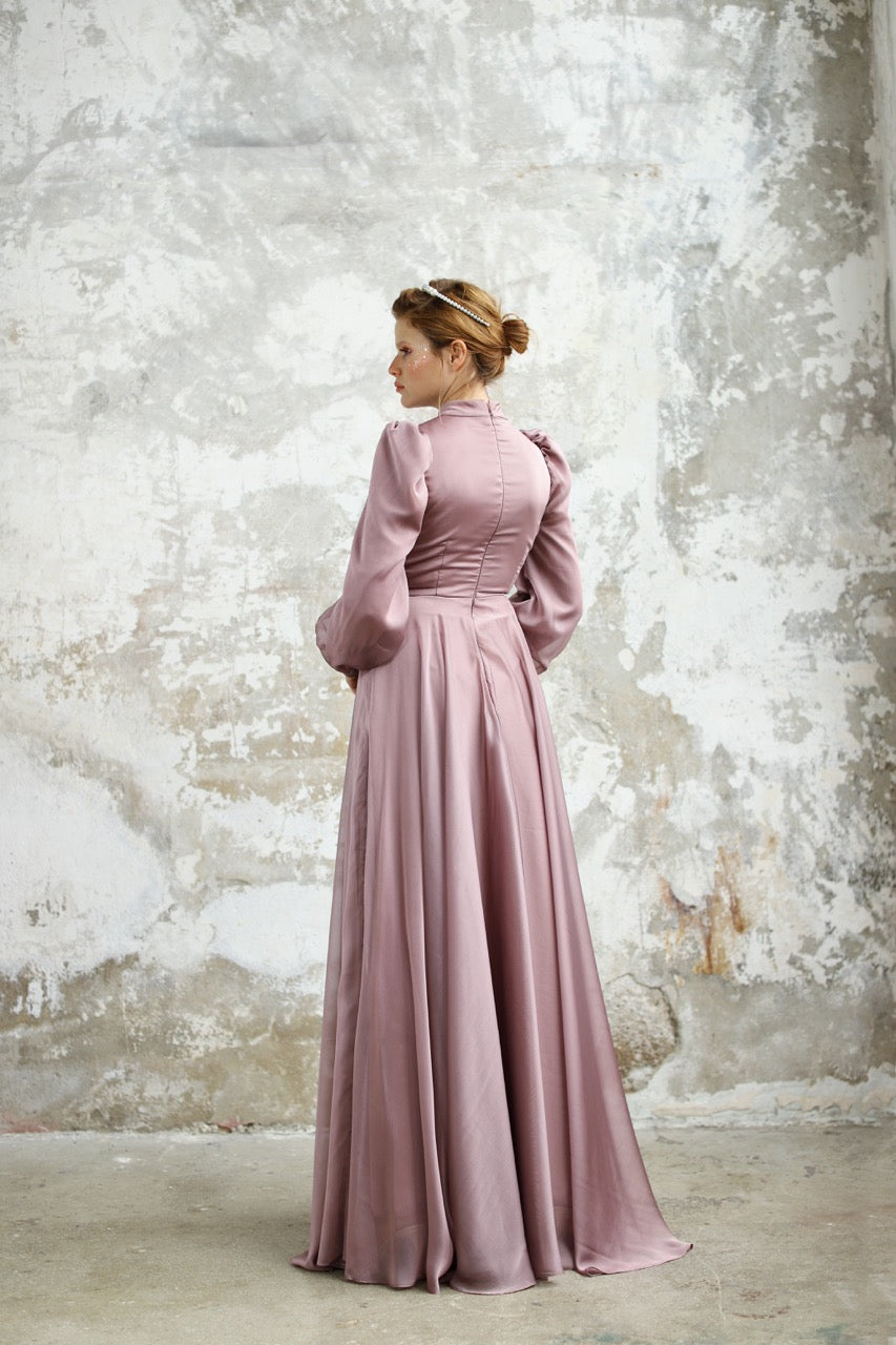 Kupferfarbenes funkelndes Abendkleid