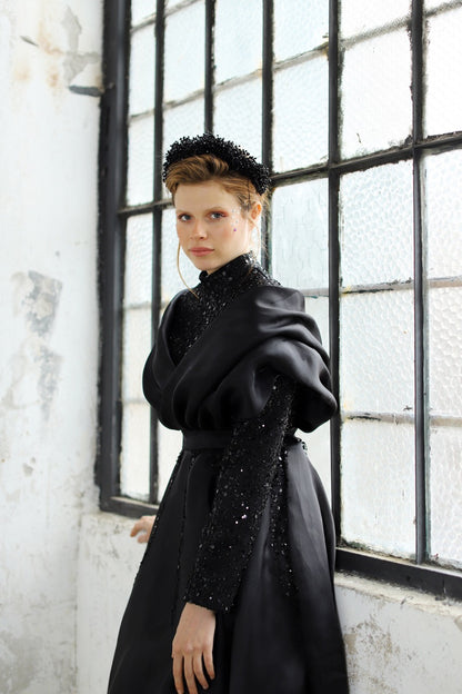 Kupferfarbenes funkelndes Abendkleid