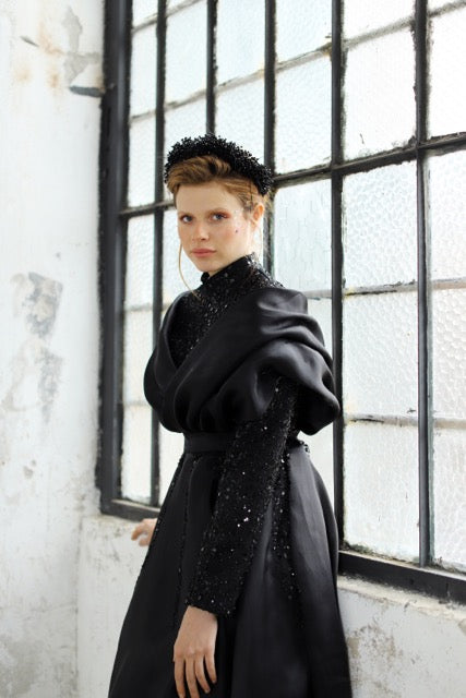 Kupferfarbenes funkelndes Abendkleid