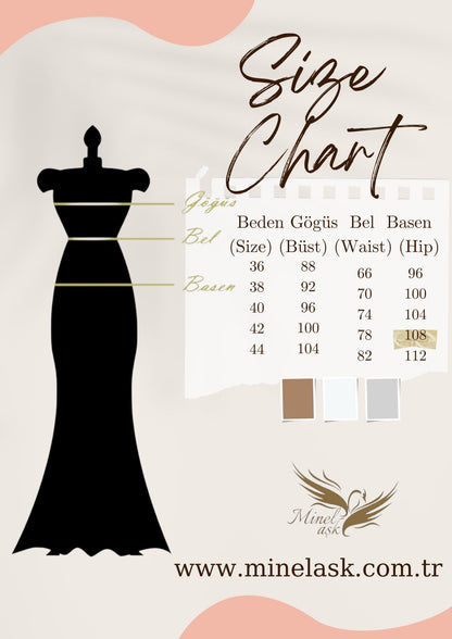 Bej Saten Kuyruklu Abiye Satina Dress 2027