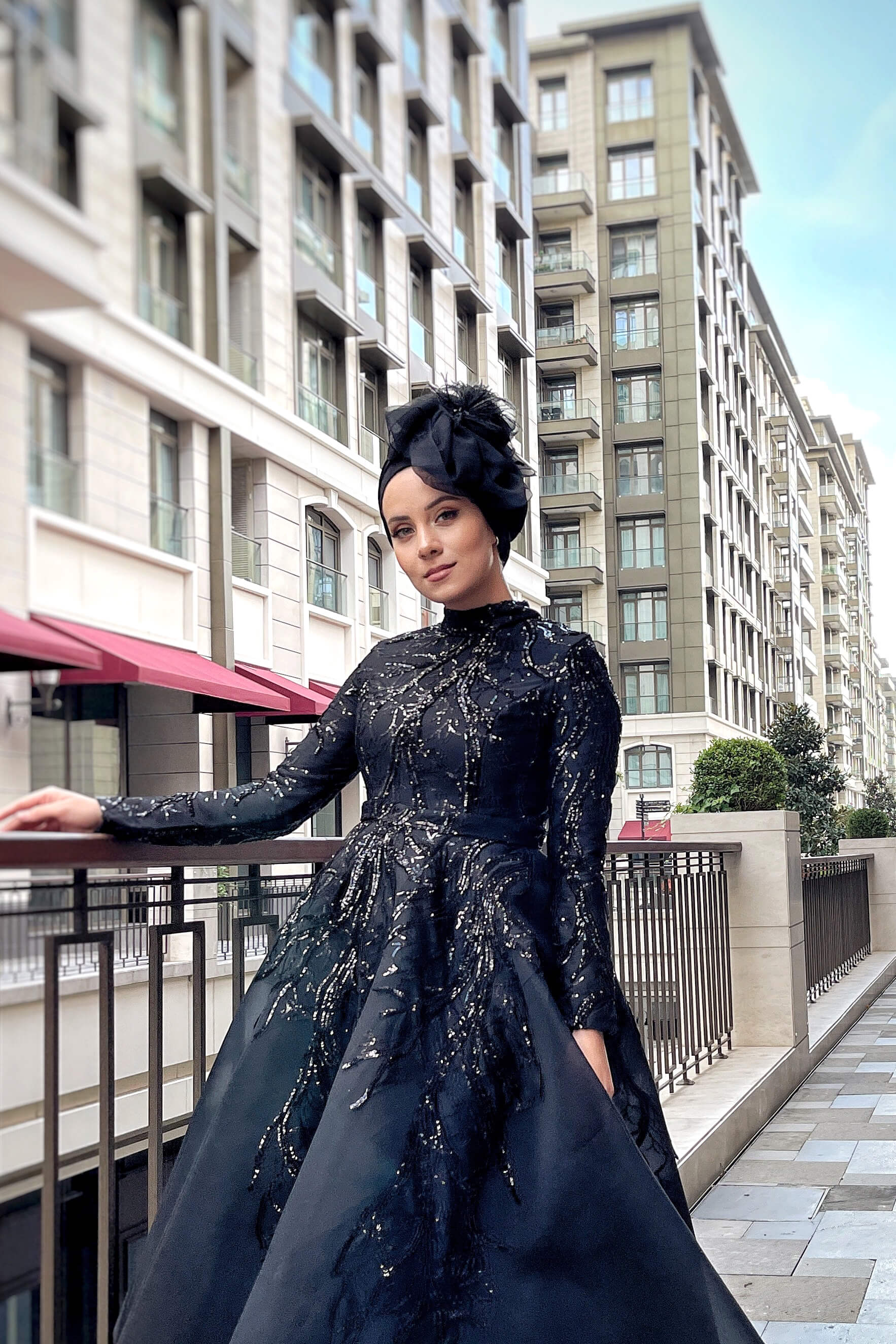 Siyah Maya Tesettür Abiye Minel Aşk