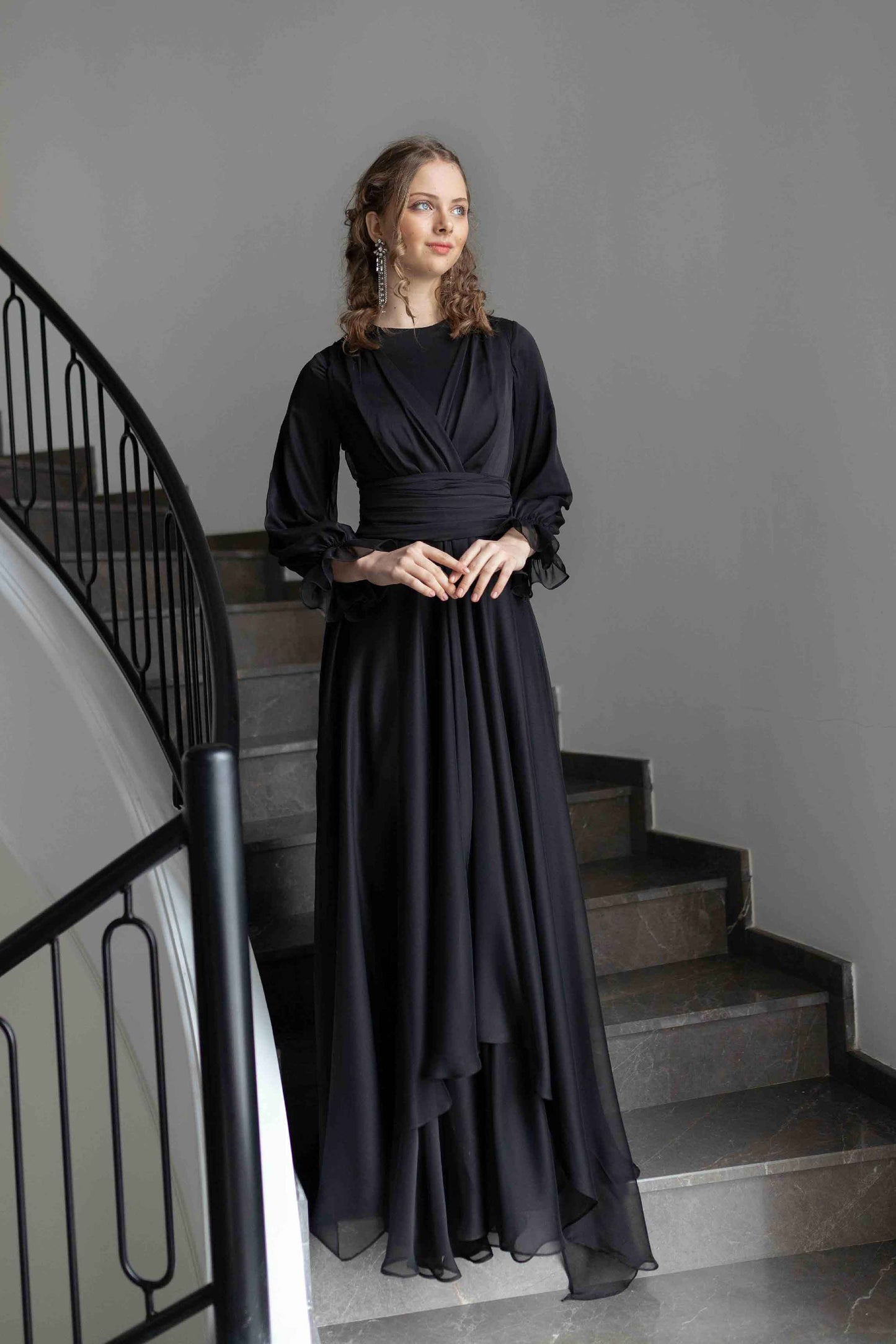 Black Mermaid Evening Dress
